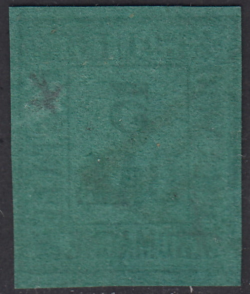 1859 - 3 baj verde scuro usato con annullo a griglia (4)