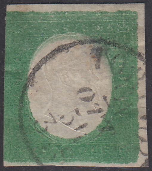 PV1367 - 1854 - III issue c. 5 blue green used in TURIN 21/10/54. (7a).