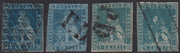 PV1595 - 1851 - Toscana 2 crazie usato in quattro colori differenti (5a, 5b, 5c, 5f)
