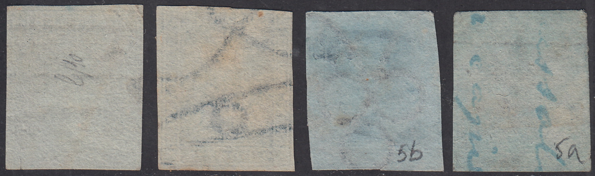 PV1595 - 1851 - Toscana 2 crazie usato in quattro colori differenti (5a, 5b, 5c, 5f)