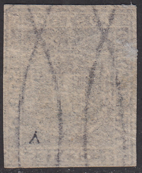 PV1811 - 1860 - Scudo di Savoia sormontato da Corona Reale, c. 1 bruno lilla usato. (17b)