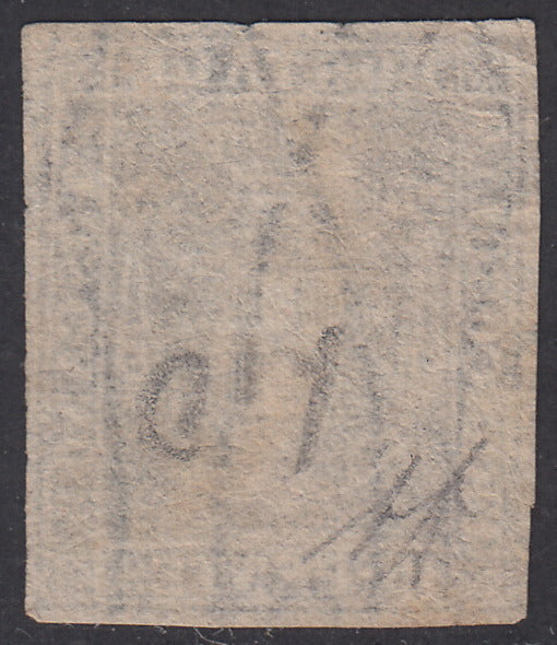 PV1862 - 1860 - Scudo di Savoia sormontato da Corona Reale, c. 10 bruno usato (19a).