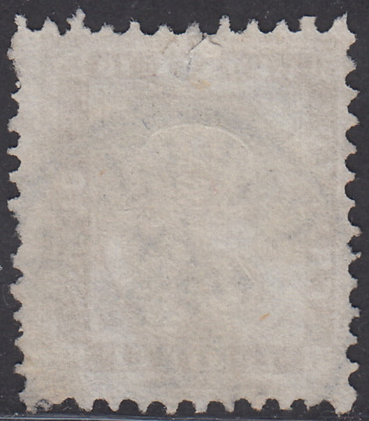 1862 - Perforated issue, c. 10 dark olive bistro used with cancellation Palermo 18/10/62 (1st).