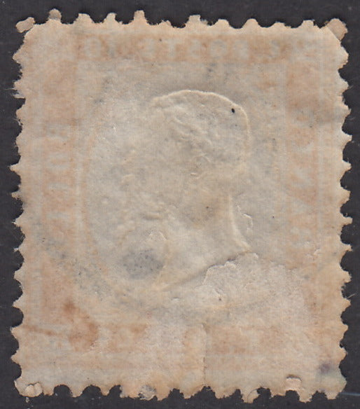 1862 - Effigy of Vittorio Emanuele II facing right, c. 20 light blue comb-pierced, used (2e)