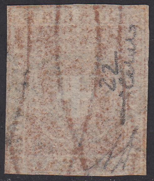 1860 - Scudo di Savoia sormontato da Corona Reale, c. 80 carnicino usato (22).