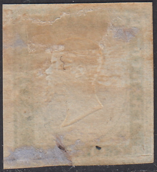 PV444 - 1857 - IV issue c. 5 green yellow I new composition with original rubber (13Ad)