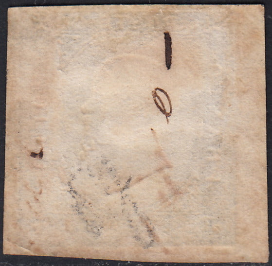 IV. Ausgabe c. 10 dunkel schokoladenbraun Tafel I gebrauchtes Paar (14Ce)