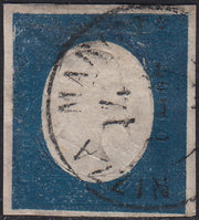 IV número c. 10 marrón chocolate oscuro I par de mesa usado (14Ce)