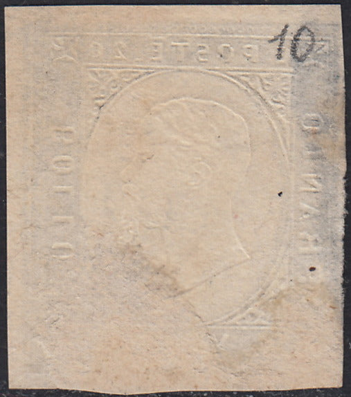 IV. Ausgabe c. 10 dunkel schokoladenbraun Tafel I gebrauchtes Paar (14Ce)