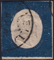 IV número c. 10 marrón chocolate oscuro I par de mesa usado (14Ce)