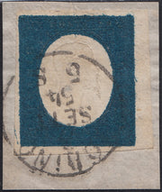 IV número c. 10 marrón chocolate oscuro I par de mesa usado (14Ce)