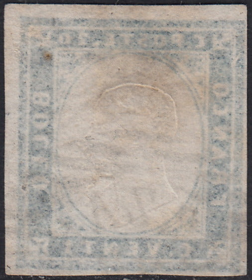 PV60_172 - 1859 - IV emissione c. 20 azzurro scuro I tavola tiratura 59 usato SUZZARA, oltrepo' mantovano (15B, R3)