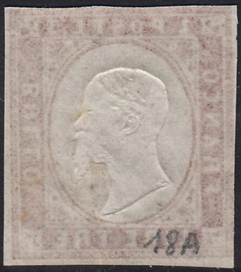 1860 - 1/2 dark blue tornese called "Croce di Savoia" used in the IL PAESE newspaper of 1/1/1861 (16b)