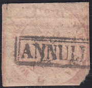 PV60_186 - 1858 - Stemma delle Due Sicilie, 1/2 grano rosa chiaro I tavola usato (1)