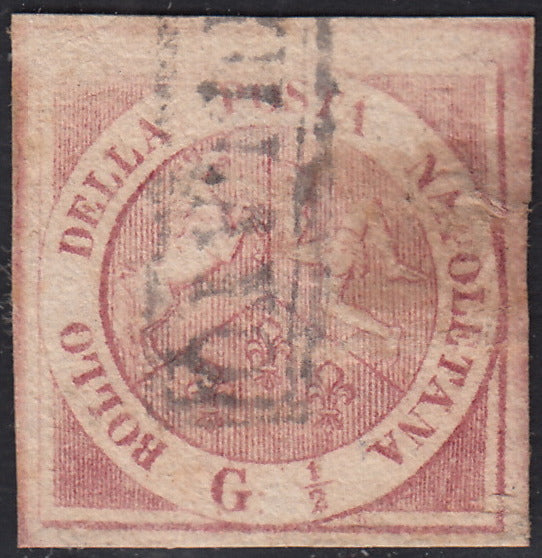 1858 - Kingdom of Naples 20 grana brownish pink I table used with original cancellation (12)