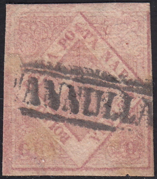 1858 - Kingdom of Naples 20 grana brownish pink I table used with original cancellation (12)