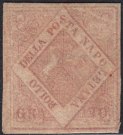 PV60_213 - 1858 - Stemma delle Due Sicilie, 20 grana rosa chiaro II tavola nuovo con gomma originale (13)