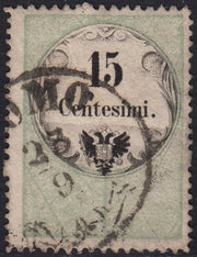 1858 - Postage due for newspapers, 4 kr. Dull red used on newspaper scrap (4)