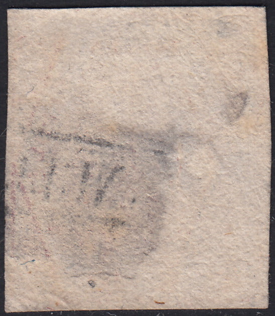 PV60_549 - 1858 - Stemma delle Due Sicilie, 10 grana carminio vivo II tavola usato (11b)