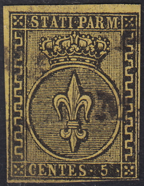 1859 - 1 brown olive grain II table paper of Naples new with original gum (4b) 