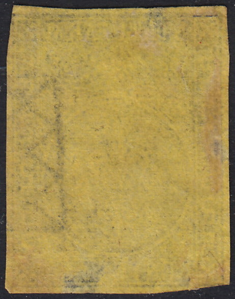 BO22-59 - 1859 - Efigie de Fernando II de Borbón, 1 grano verde oliva grisáceo claro II mesa papel Palermo nuevo con goma original, poco común y de hermosa calidad. (4, posición 28/100). 