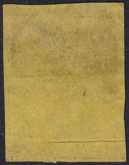 BO22-59 - 1859 - Efigie de Fernando II de Borbón, 1 grano verde oliva grisáceo claro II mesa papel Palermo nuevo con goma original, poco común y de hermosa calidad. (4, posición 28/100). 