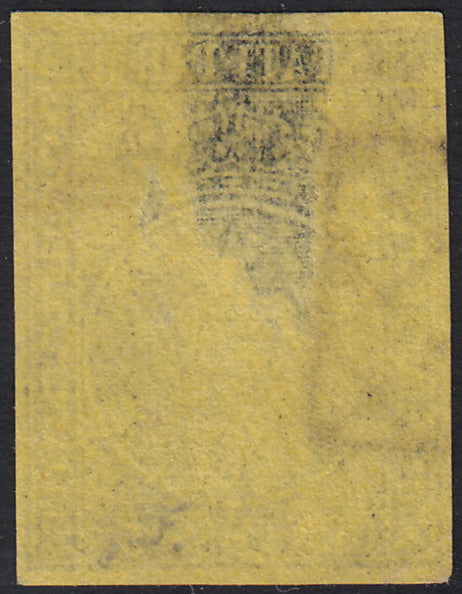 BO22-59 - 1859 - Efigie de Fernando II de Borbón, 1 grano verde oliva grisáceo claro II mesa papel Palermo nuevo con goma original, poco común y de hermosa calidad. (4, posición 28/100). 