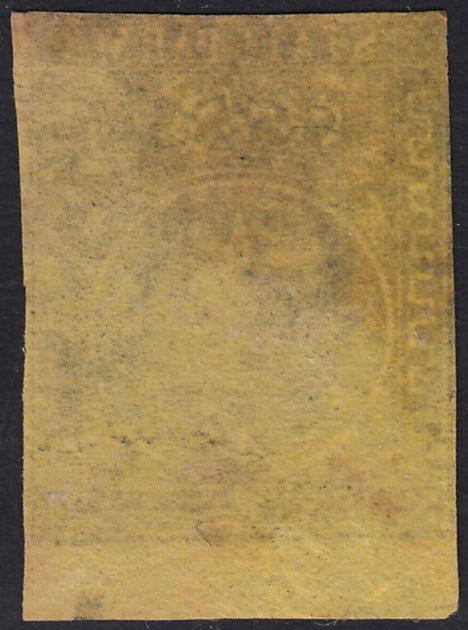 BO22-59 - 1859 - Efigie de Fernando II de Borbón, 1 grano verde oliva grisáceo claro II mesa papel Palermo nuevo con goma original, poco común y de hermosa calidad. (4, posición 28/100). 