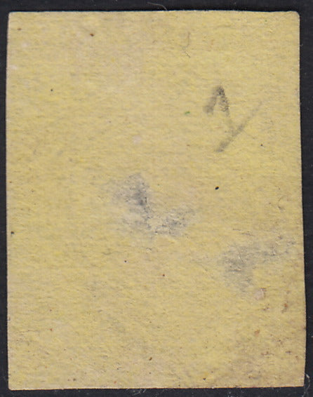 BO22-59 - 1859 - Efigie de Fernando II de Borbón, 1 grano verde oliva grisáceo claro II mesa papel Palermo nuevo con goma original, poco común y de hermosa calidad. (4, posición 28/100). 