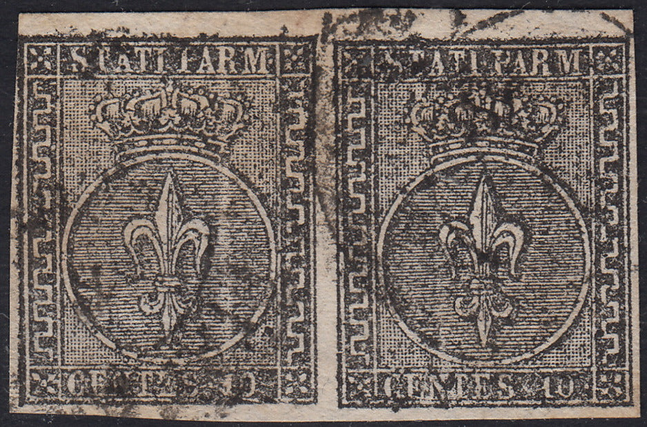 BO22-59 - 1859 - Efigie de Fernando II de Borbón, 1 grano verde oliva grisáceo claro II mesa papel Palermo nuevo con goma original, poco común y de hermosa calidad. (4, posición 28/100). 