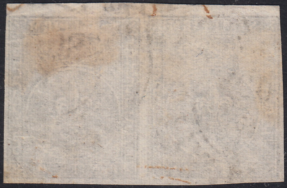 BO22-59 - 1859 - Efigie de Fernando II de Borbón, 1 grano verde oliva grisáceo claro II mesa papel Palermo nuevo con goma original, poco común y de hermosa calidad. (4, posición 28/100). 
