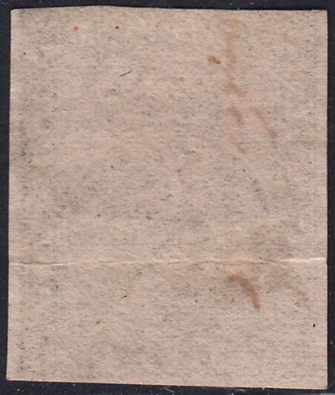 BO22-59 - 1859 - Efigie de Fernando II de Borbón, 1 grano verde oliva grisáceo claro II mesa papel Palermo nuevo con goma original, poco común y de hermosa calidad. (4, posición 28/100). 