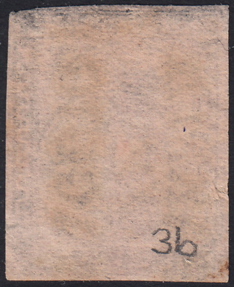 PV60_592 - Parma I emissione c. 15 rosa chiaro greca sinistra larga usato (3ab)