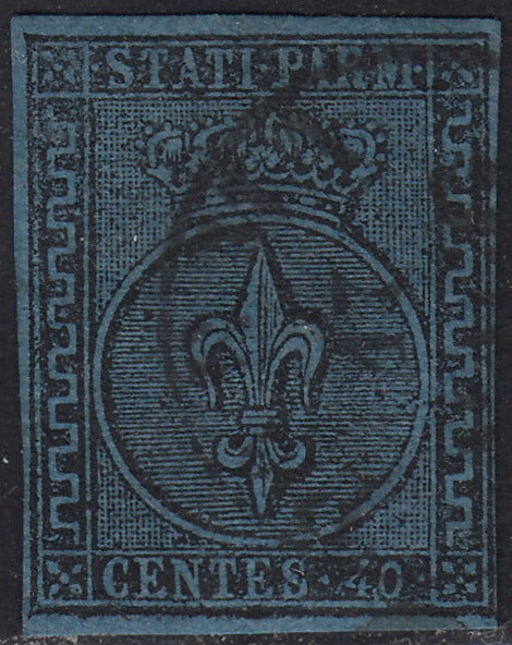 PV60_603 - Parma I emissione c. 40 azzurro usato (5)