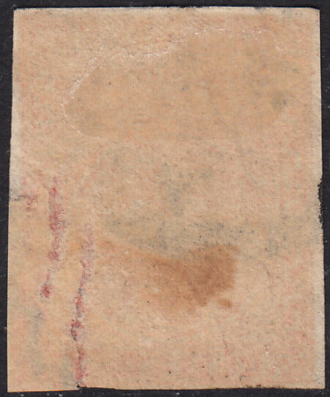 PV60_616 - 1853 - Giglio borbonico sormontato da corona Ducale, II emissione, c. 15 rosso vermiglio usato (7a)