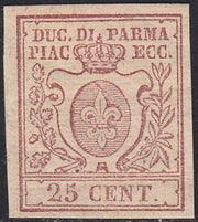 PV60_630 - 1857 - Giglio Borbonico sormontato da Corona Ducale, c. 25 bruno lilla nuovo con gomma (10)