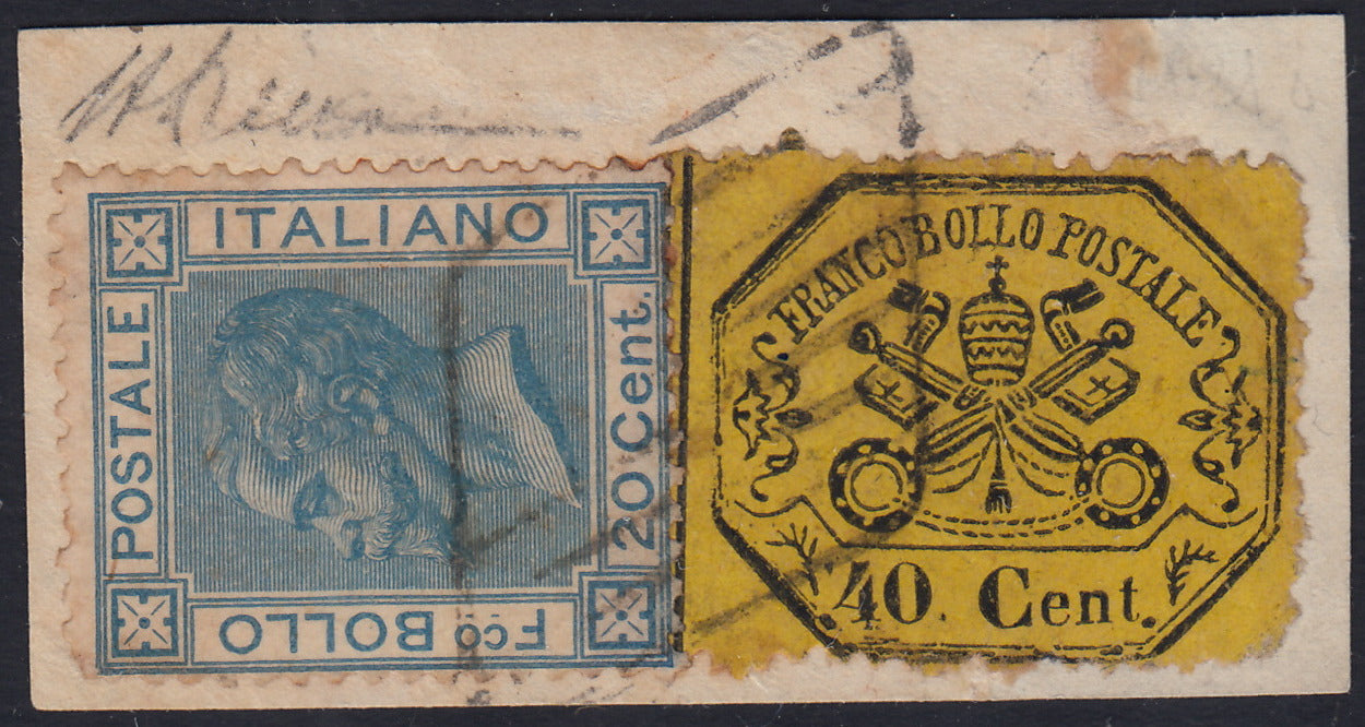 1859 - 1 brown olive grain II table paper of Naples new with original gum (4b) 