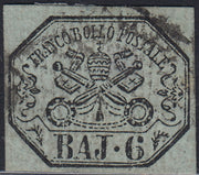 Pont59 - 1852 - I emissione 6 baj grigio verdastro I composizione usato (7)
