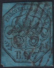 Pont63 - 1852 - I emissione 7 baj azzurro usato (8)