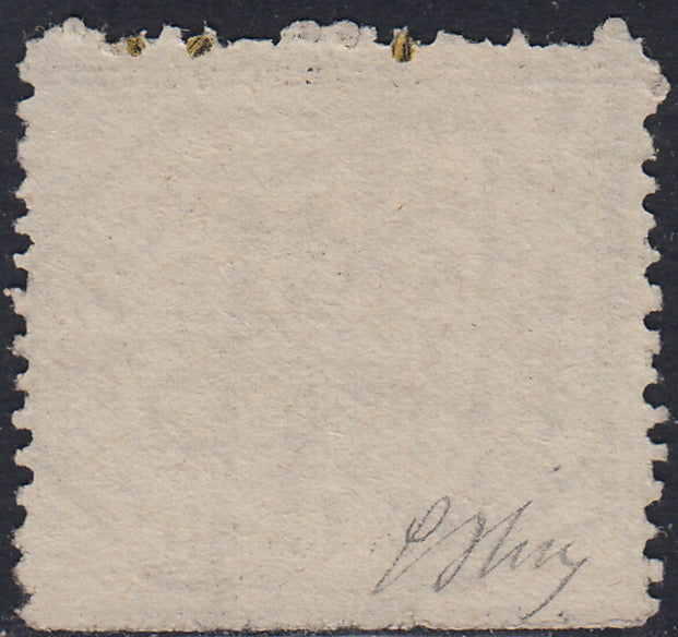 Pont89 - 1868 - III emissione c. 40 giallo fosco su carta lucida, fogli tipo "B" usato (29e)