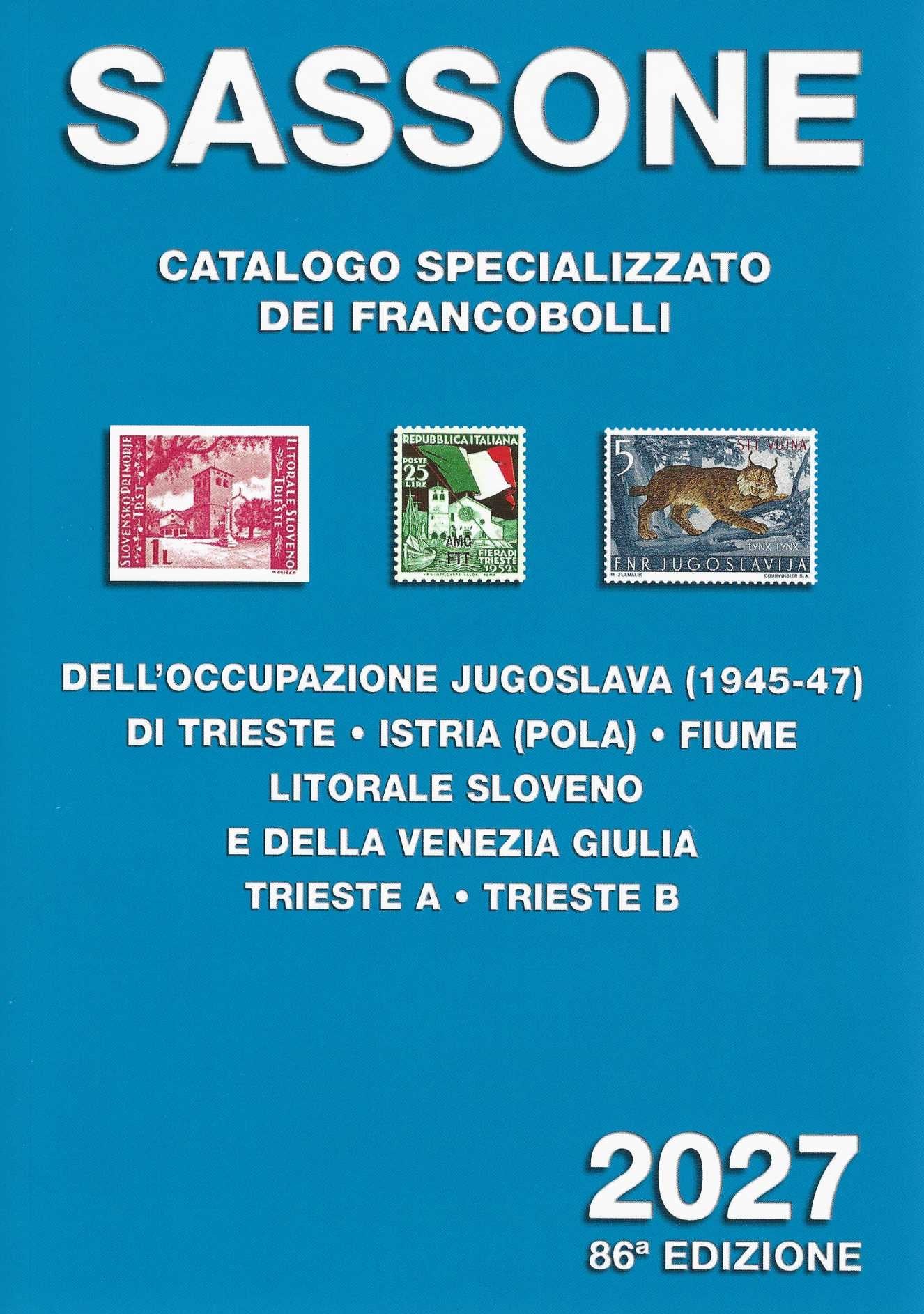 CATALOGO SASSONE REGNO 2027 - SPEDIZIONE SOLO IN ITALIA.