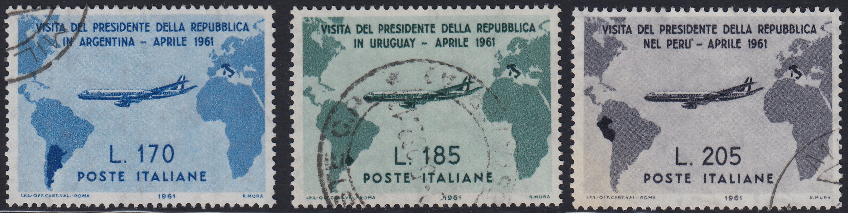 REP34 - 1948 - Winged wheel filigree, Santa Caterina complete set of PO + PA new intact rubber (574/77 + A146/7)