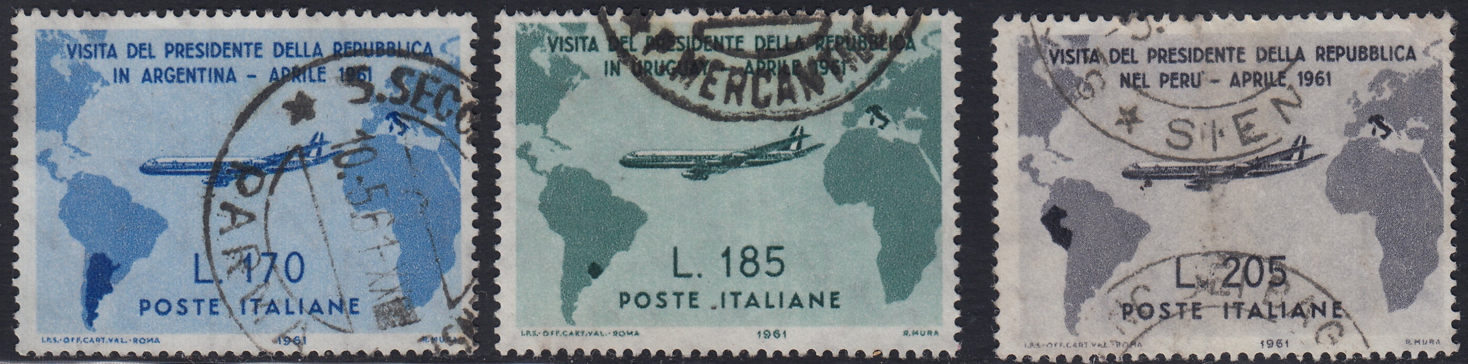 REP34 - 1948 - Winged wheel filigree, Santa Caterina complete set of PO + PA new intact rubber (574/77 + A146/7)