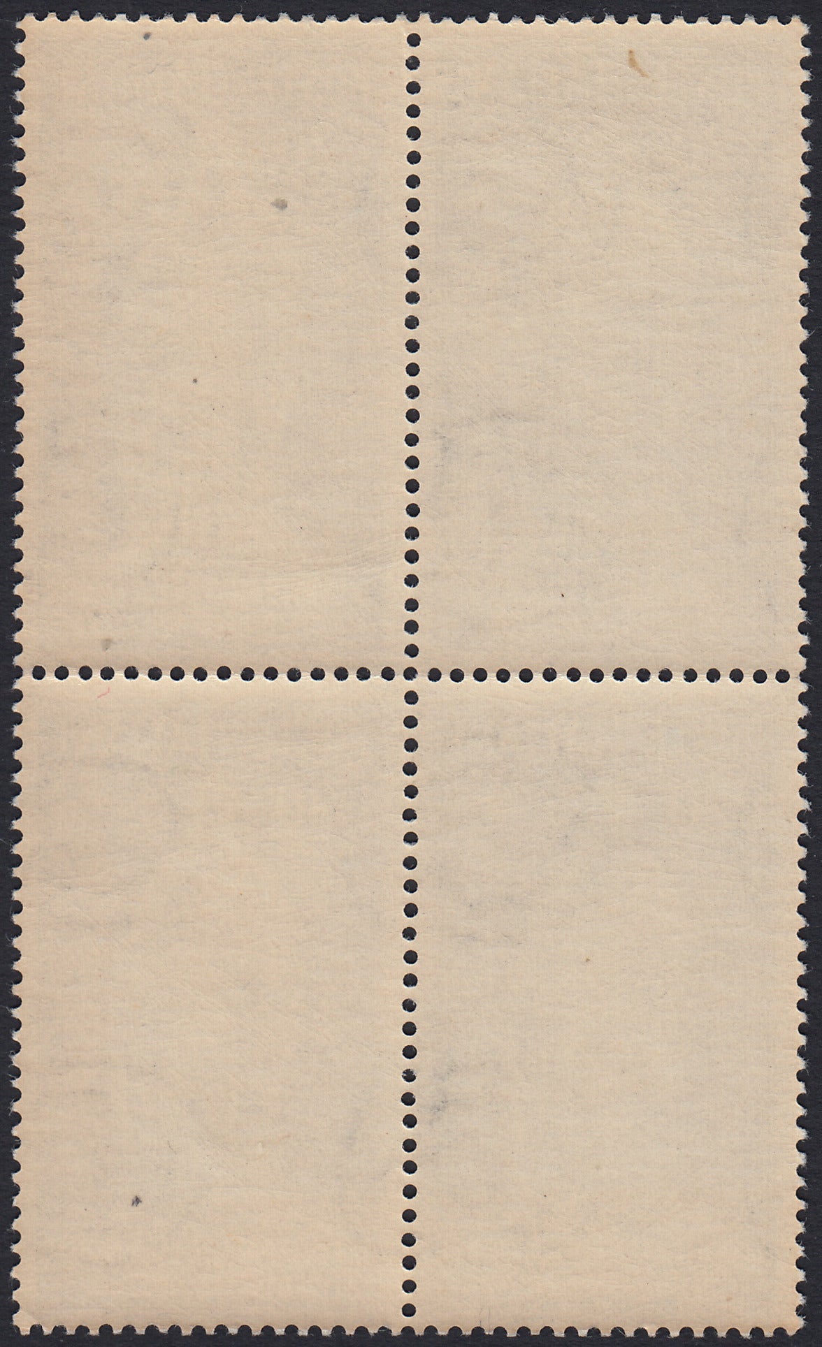 REP70 - 1950 - Winged wheel watermark, Guido d'Arezzo, L. 20 dark green in block of new, intact rubber (626)