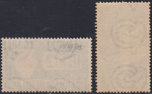 REP93 - 1951 - Winged wheel watermark, Triennale di Milano series of two values ​​new intact rubber (666/7)