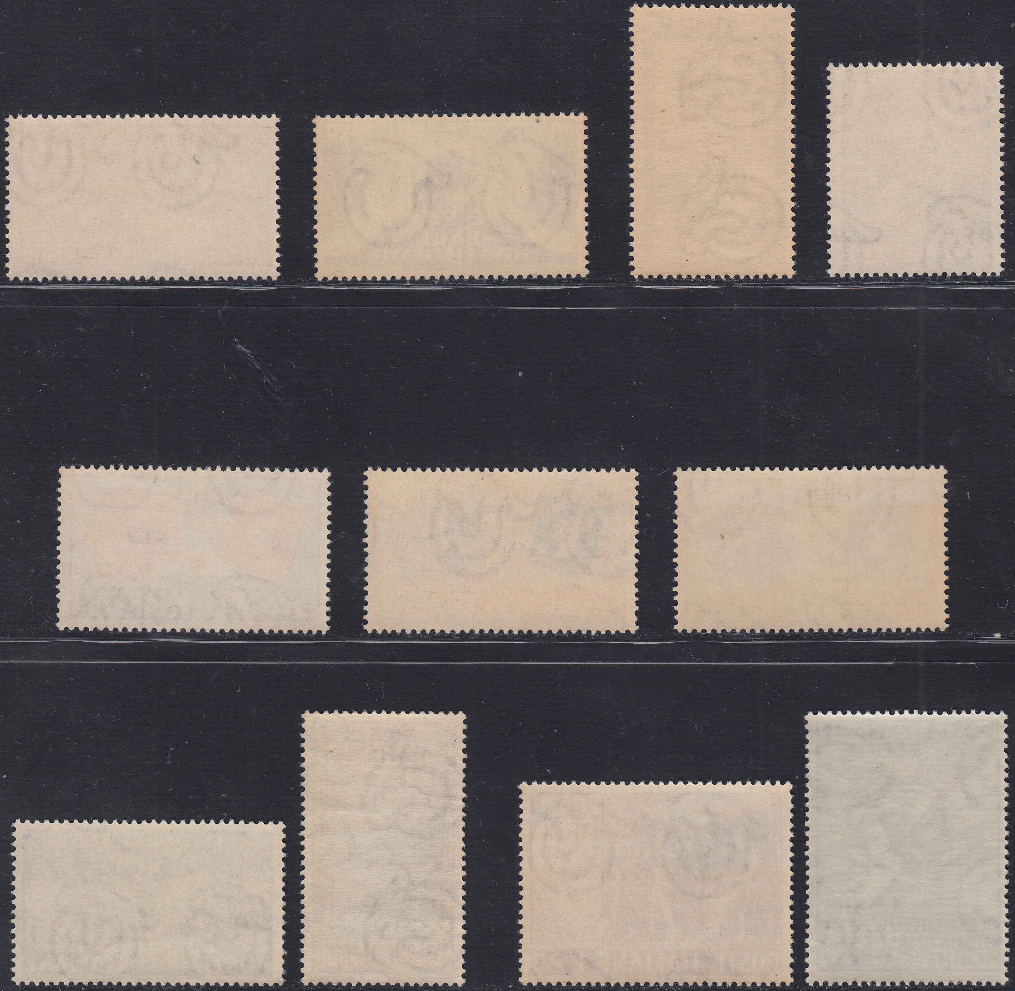 REP97 - 1951 - Winged wheel watermark, set of new period specimens with intact rubber (668/676 + 680/1)