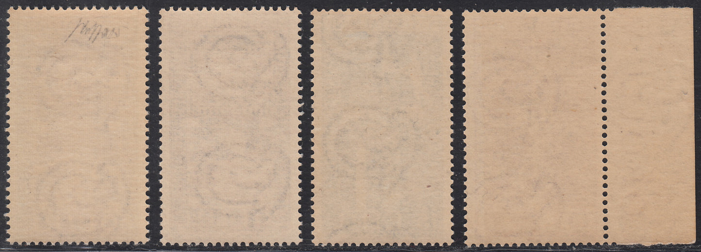 REP34 - 1948 - Winged wheel filigree, Santa Caterina complete set of PO + PA new intact rubber (574/77 + A146/7)