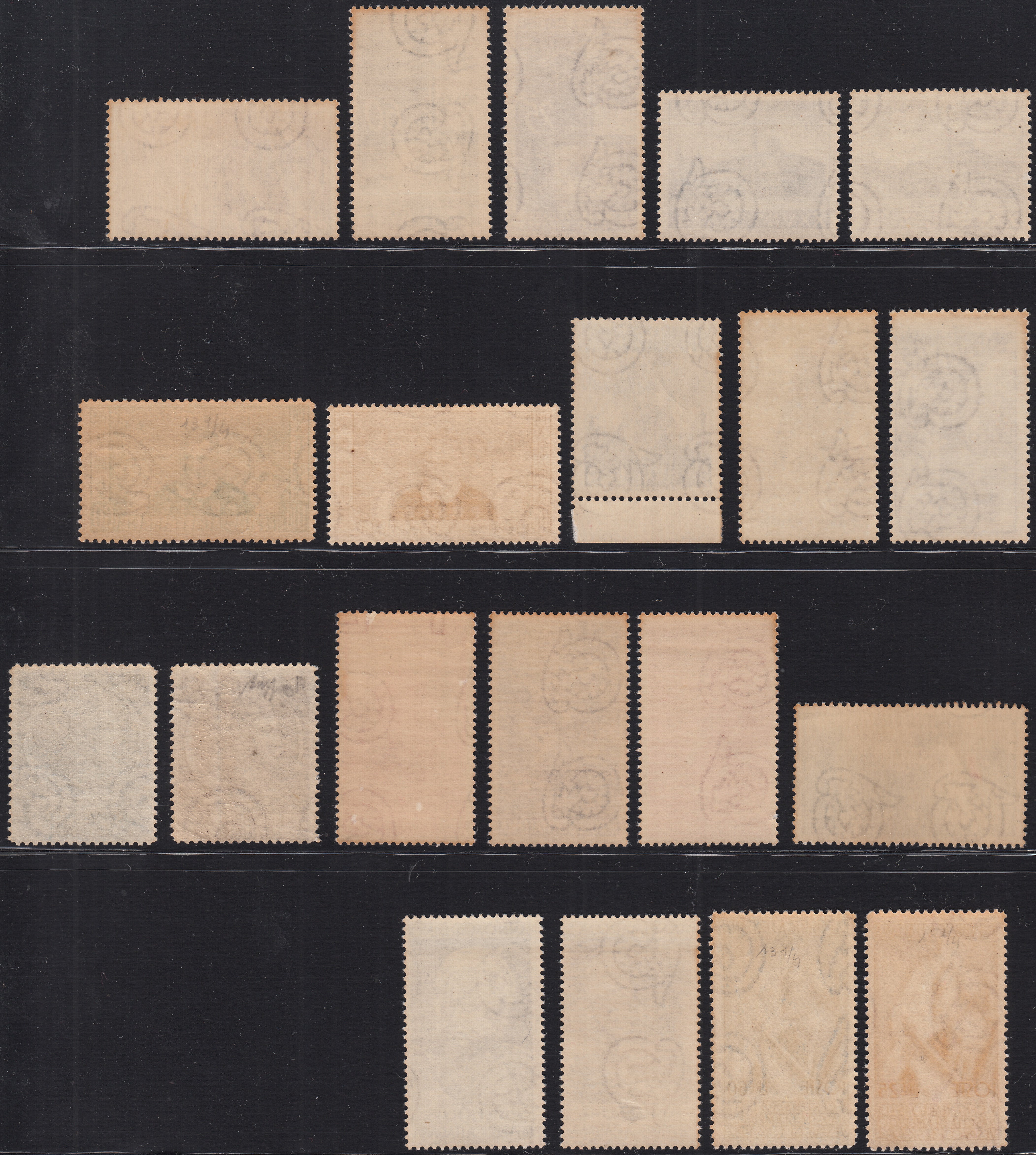 REP34 - 1948 - Winged wheel filigree, Santa Caterina complete set of PO + PA new intact rubber (574/77 + A146/7)