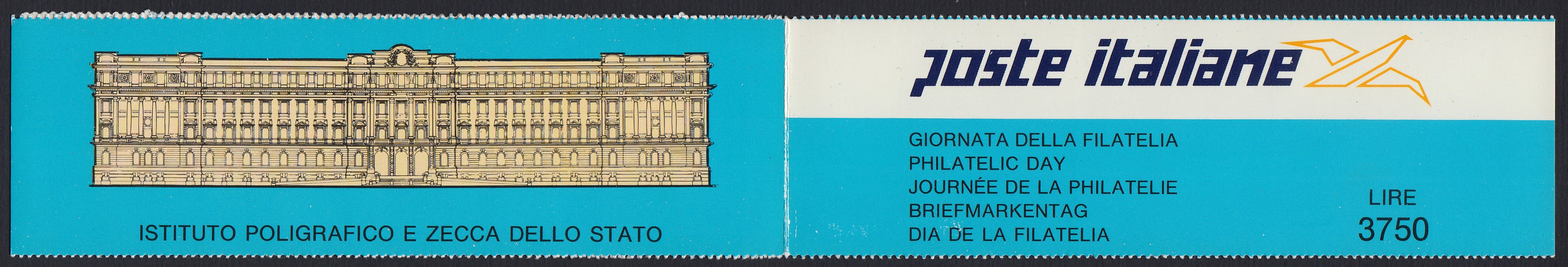 REP188 - 1992 - Giornata della Filatelia, libretto da 5 esemplari da L. 750 nuovo perfetto (L15)