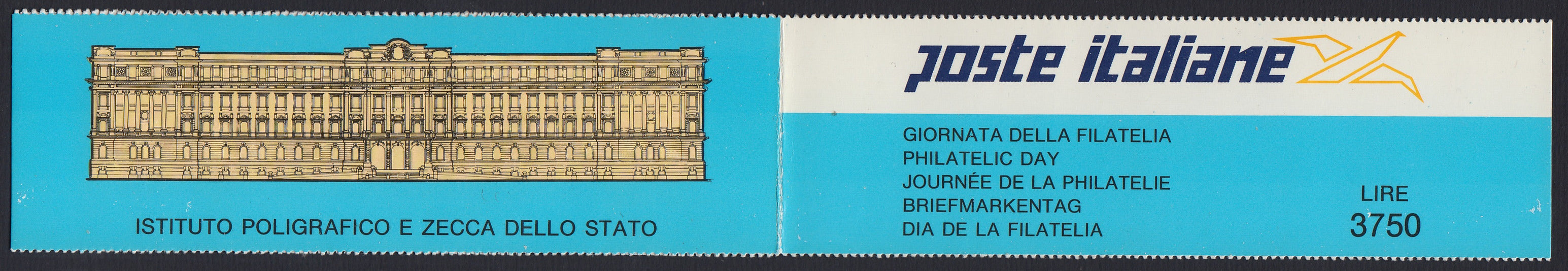 REP189 - 1992 - Giornata della Filatelia, libretto da 5 esemplari da L. 750 nuovo perfetto (L15)